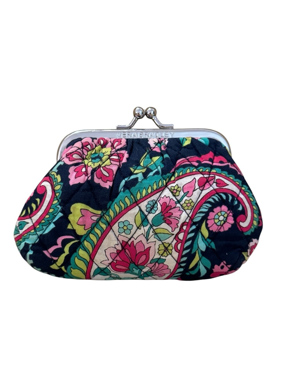 Vera Bradley Petal Paisley Kisslock Coin Pouch RETIRED